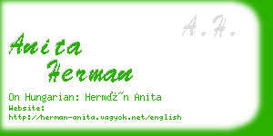 anita herman business card